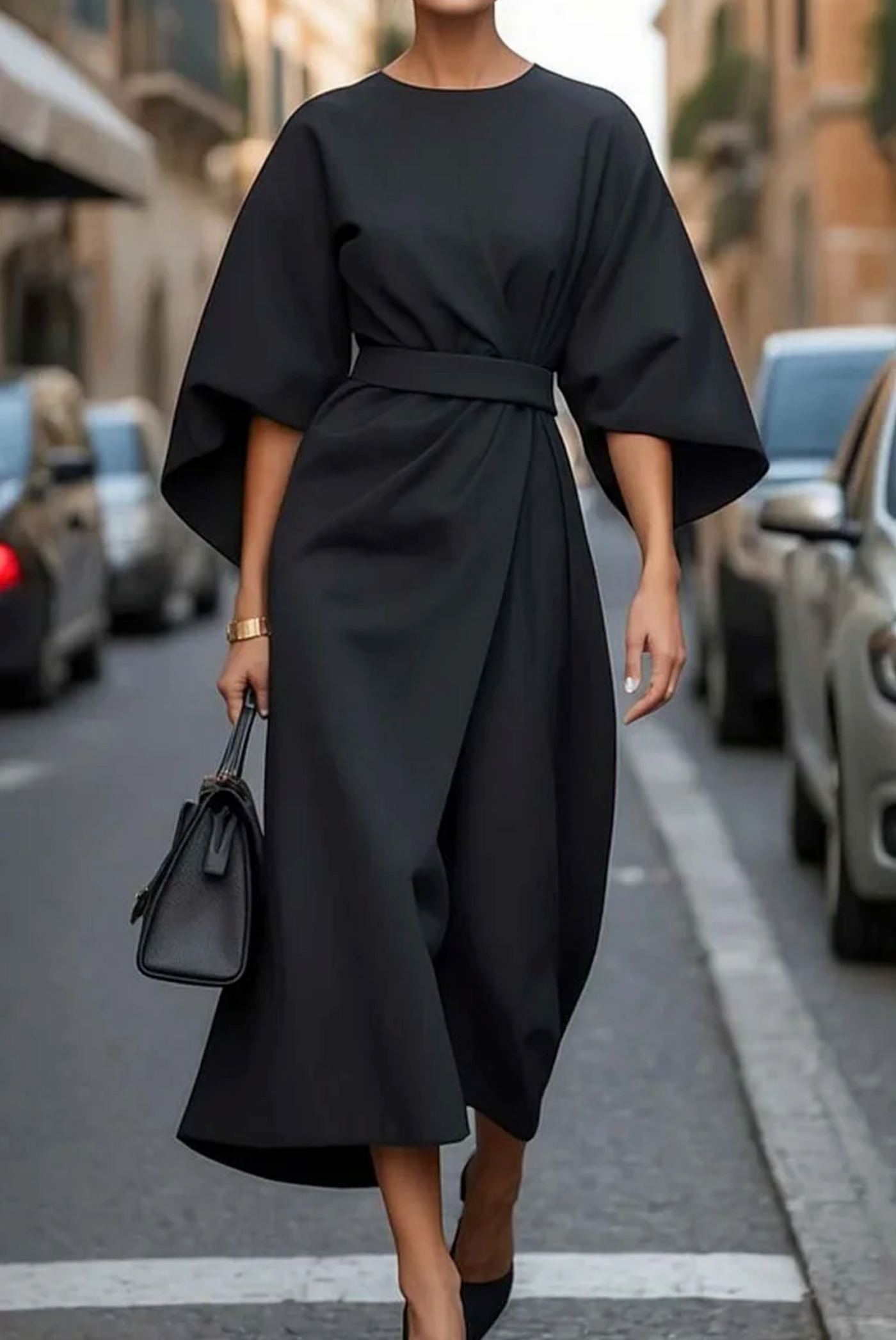 Sofia | Elegant dress with puff sleeves