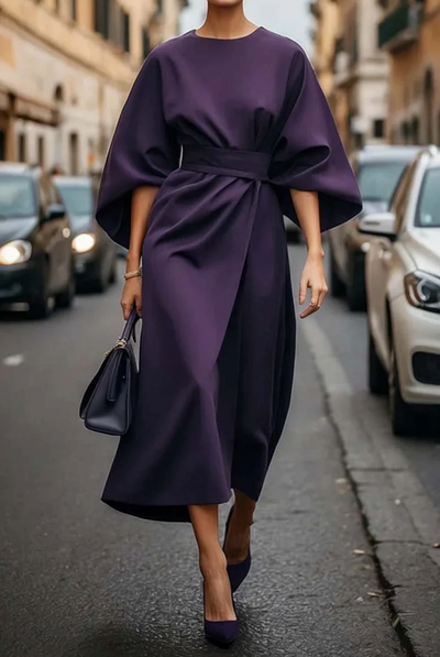 Sofia | Elegant dress with puff sleeves